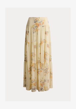 Lauren Ralph Lauren, FLORAL GEORGETTE TIERED MAXISKIRT - Maxiszoknya - cream/multi-colored