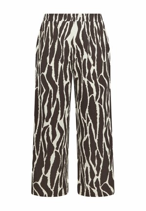 Evans, PLUS SIZE WIDE LEG TROUSERS. - Pantalon classique - chocolate