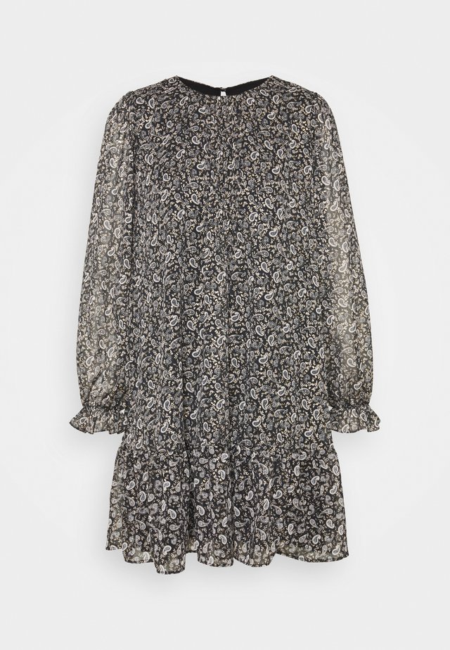 MINI PAISLEY FRILL DRESS - Sukienka letnia - black