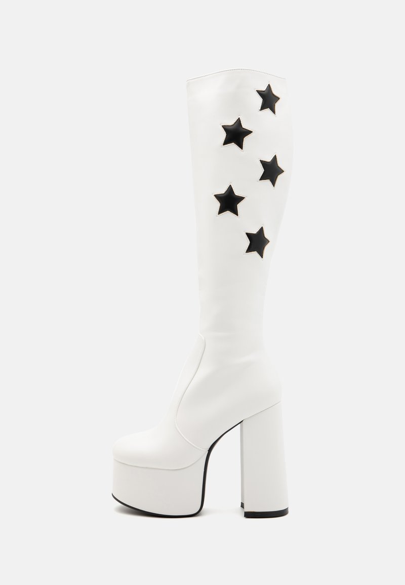LAMODA REFLECTIONS - High heeled boots - white/black/white - Zalando.co.uk