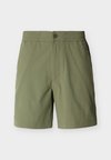STRAIGHT SEERSUCKER ELASTIC - Short - deep lichen green