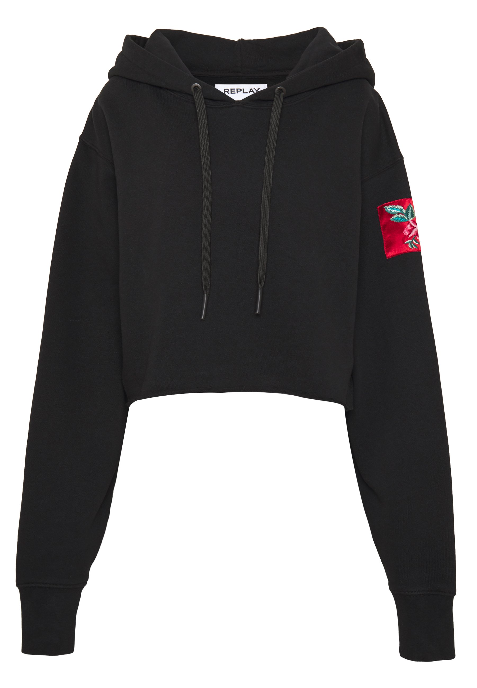 Replay Luvtröja black Zalando.se The Ragged Priest BLACK HOODIE WITH CHAINBELT Luvtröja