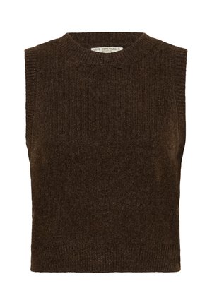 Love Copenhagen, LCESTHER KNIT SLIPOVER - Débardeur - chocolate plum melange