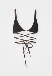 CONTRAST TRIANGLE SWIM - Bikini felső - black