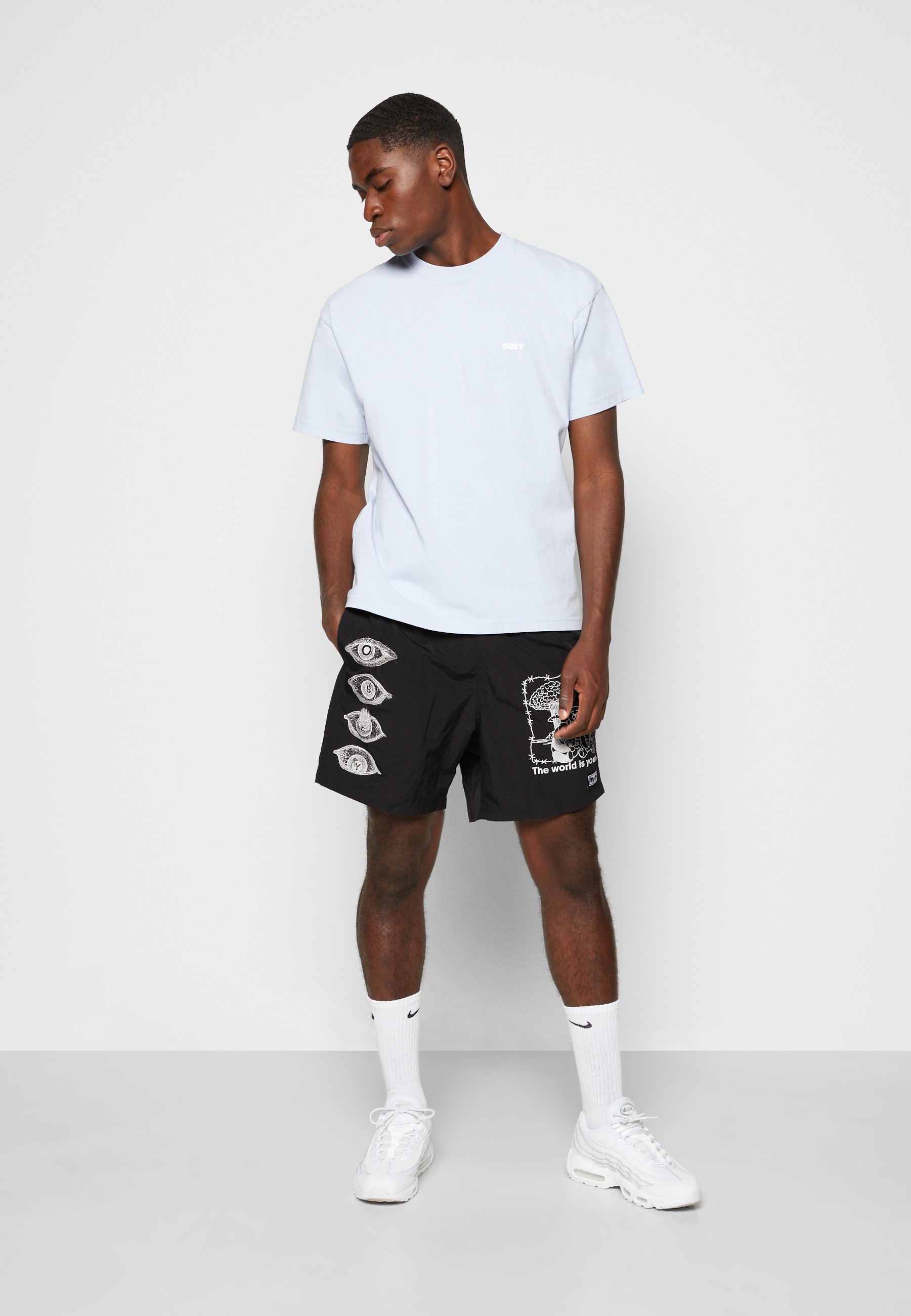 Obey Mans Easy No Time Black Shorts Size XL