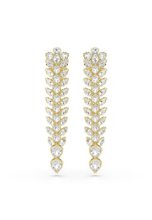 Náušnice - white, gold-coloured