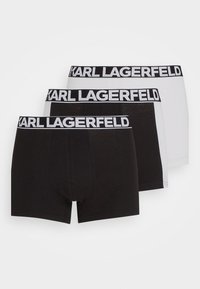 KARL LAGERFELD BOLD LOGO TRUNKS (PACK OF 3) - Kitsad bokserid - black/white