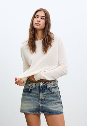 Ozko oprijeto krilo - dark blue denim