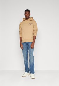 Tommy Hilfiger ARCHED VARSITY HOODY - Felpa - classic khaki