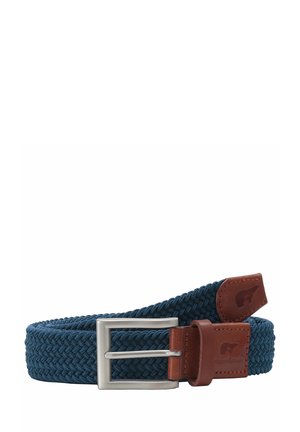 Gevlochten riem - teal blue