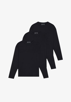 UNISEX 3 PACK - Camisola de manga comprida - black