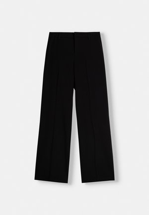 Bershka WIDE-LEG TAILORED - Trousers - black