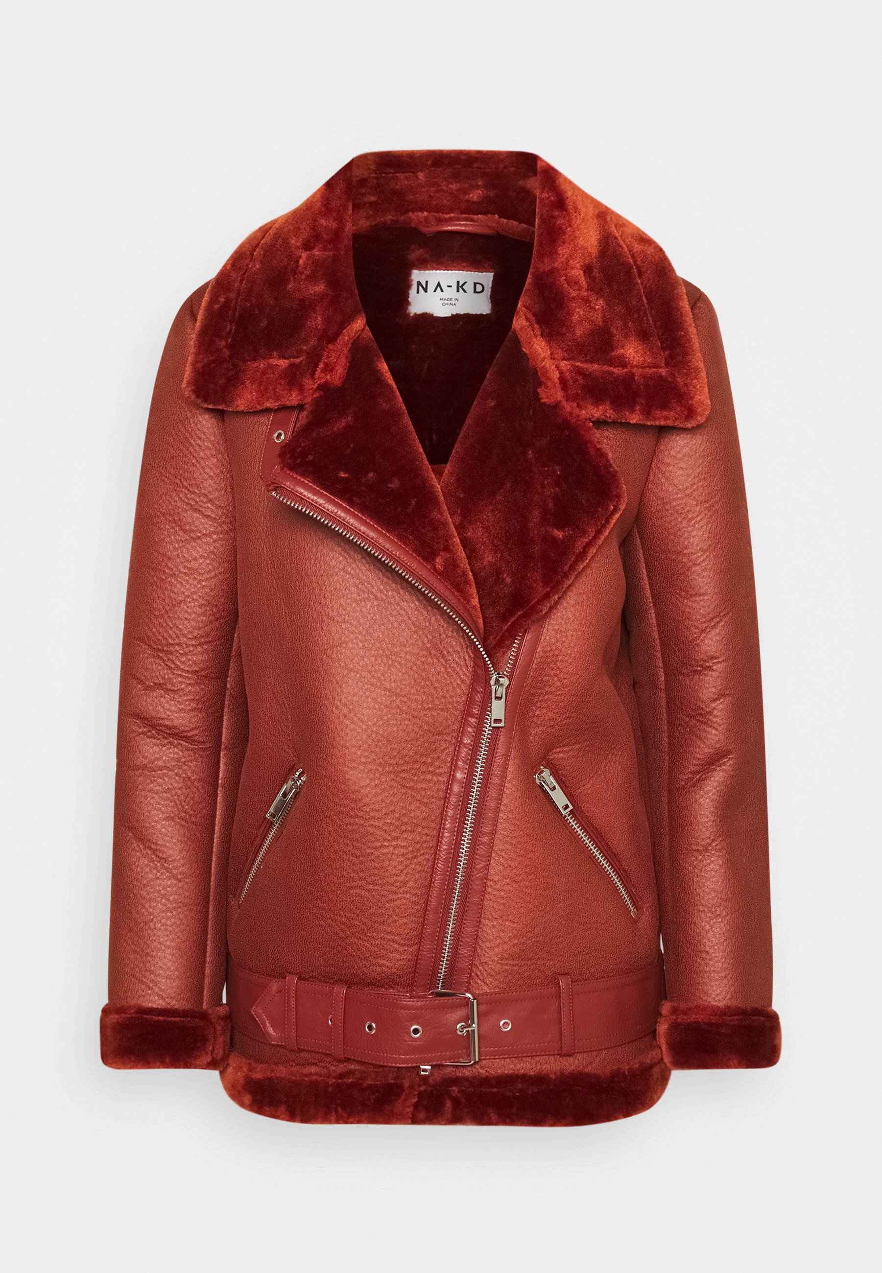 red aviator jacket