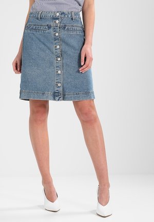 A-snit nederdel - light-blue denim