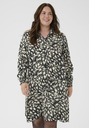 Rochie tip cămașă - black turtledove graphic