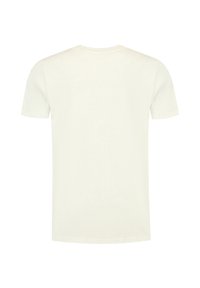 Korte mouwen t-shirt in off-white, gemaakt van zacht katoen, met een klassieke ronde hals en een effen achterkant zonder patronen of versieringen.