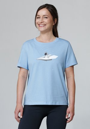 watapparel FLY ME TO THE MOON - T-shirt print - blue soul