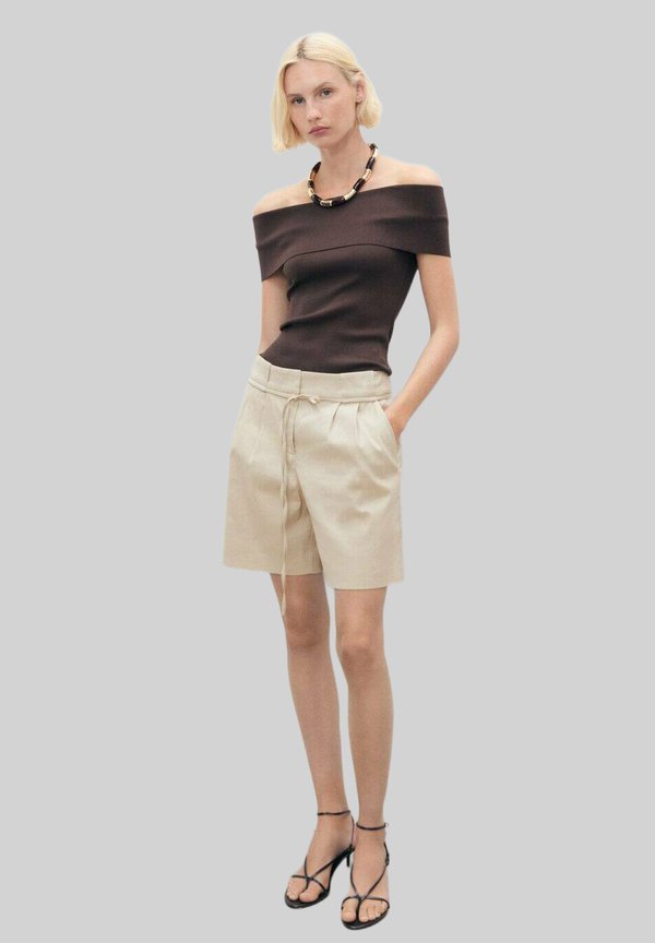 WITH BOW - Shorts - beige - Product Details