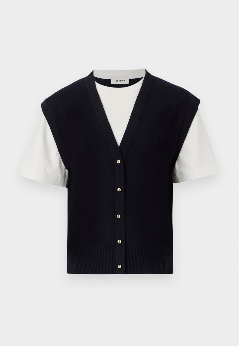 sandro T-shirt print zwart
