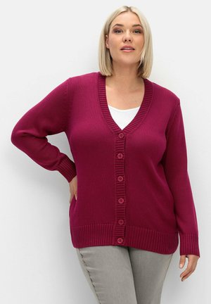 Sheego, Cardigan - fuchsia