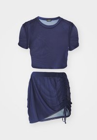 LSCN BY LASCANA SHIRT AND SKIRT SET - Beach accessory - blue
