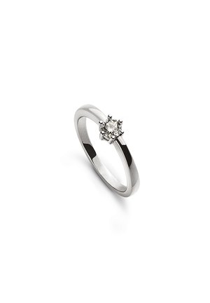 MUAU Schmuck SOLITÄR RING 6-GRIFF-FASSUNG , BRILLANT 0.20CT. - Ring - weißgoldfarben