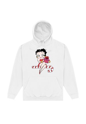 BETTY BOOP CHRISTMAS CANDY CANE SEAT - Sweat à capuche - arctic white