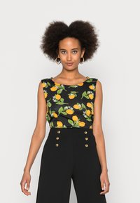 Anna Field Top - black/yellow