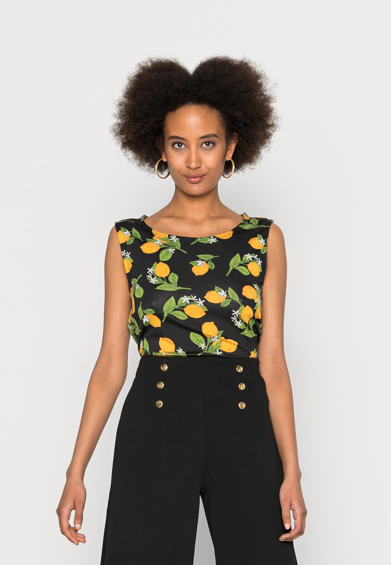 Anna Field Top - black/yellow