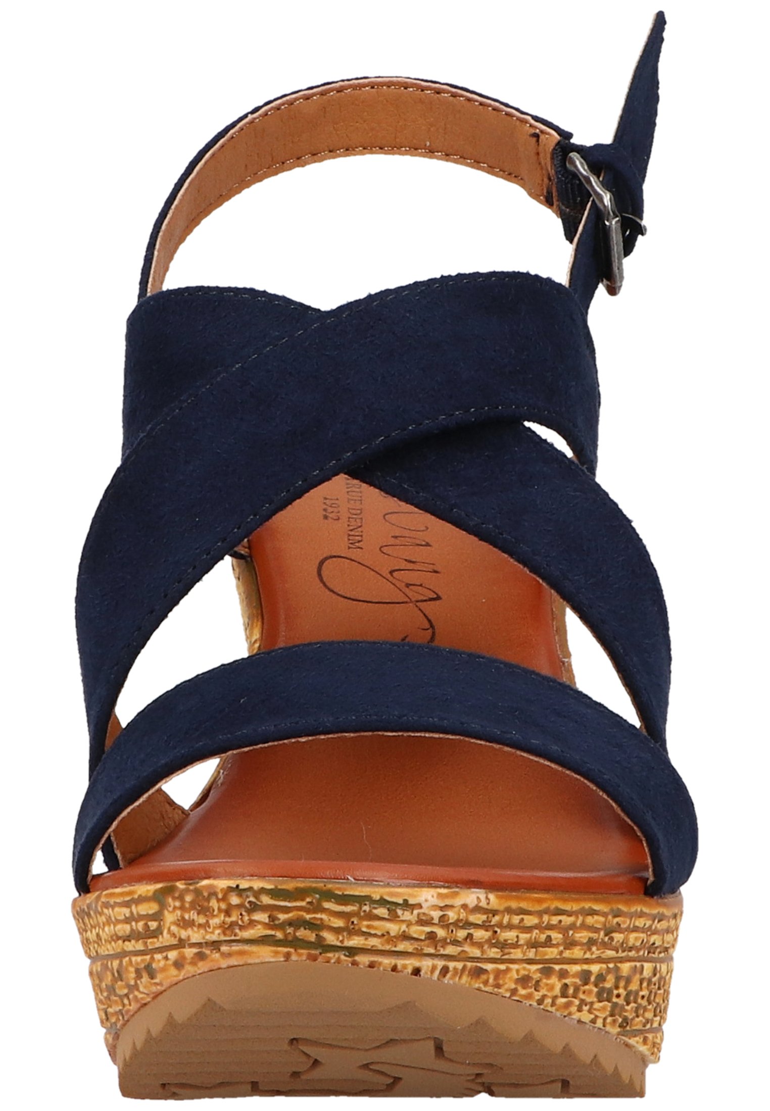 Mustang Sandalen met sleehak - navy/Blauw - Zalando.be