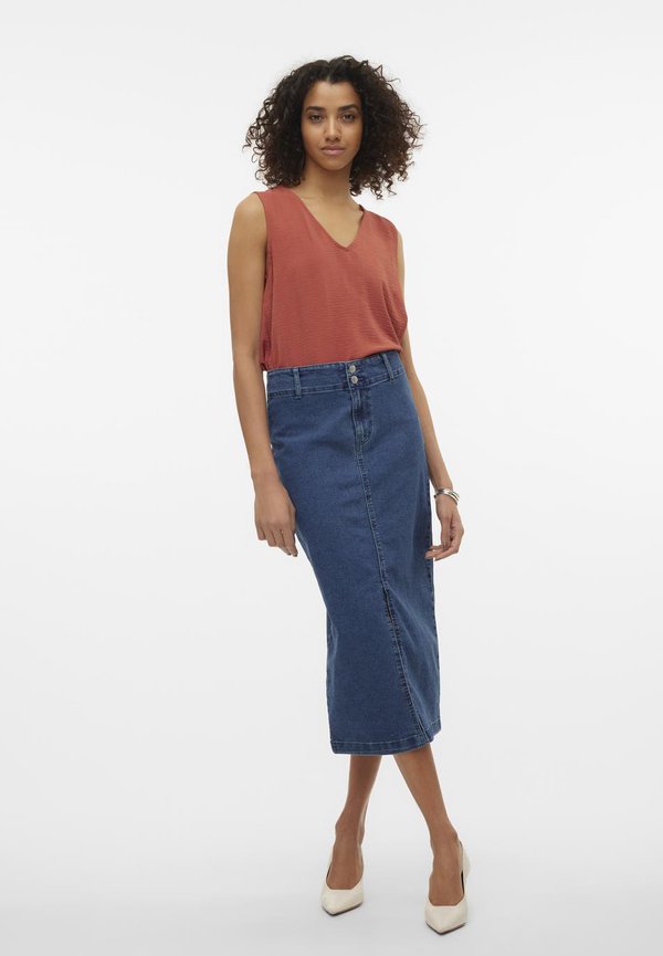 VMALVA V NECK - Blouse - marsala3