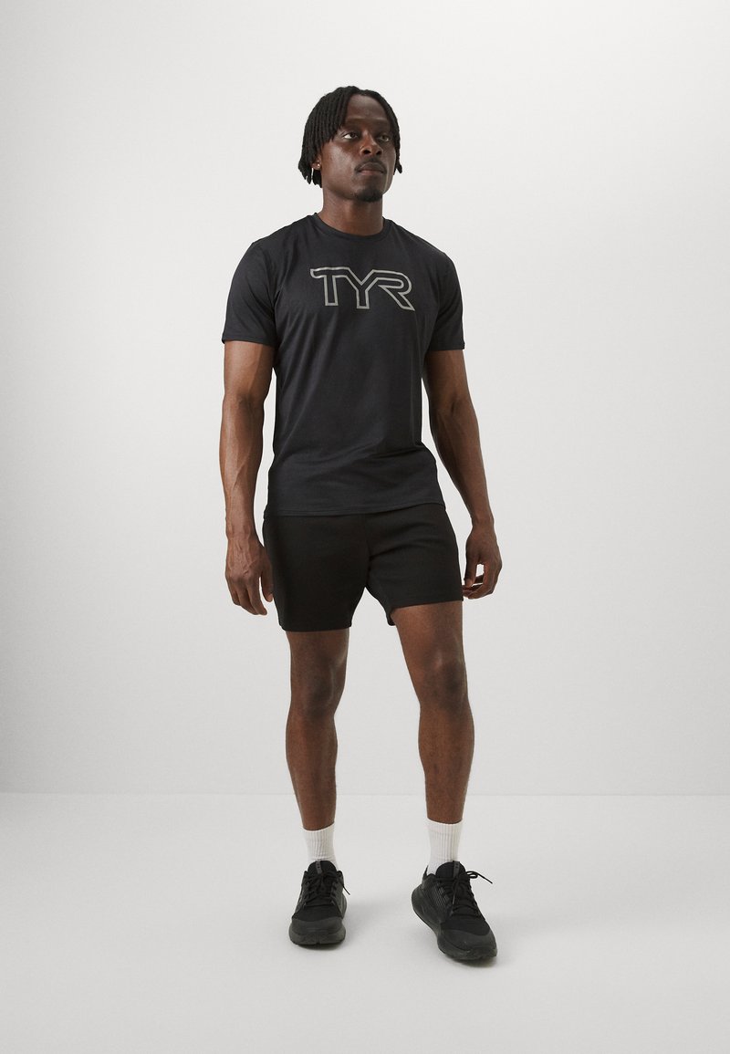 TYR Men's Hel Band Logo T-Shirt – Official Black Tee, Size XL
