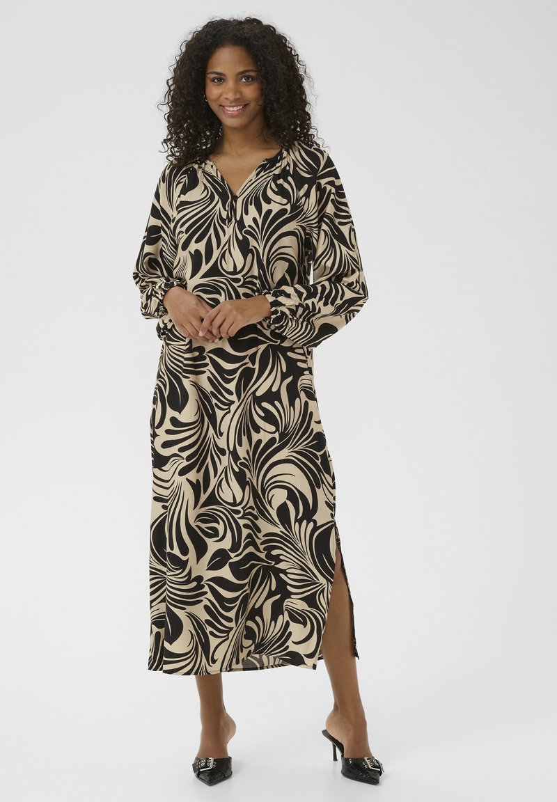 Kaffe CELIA - Robe de jour - feather gray/black graphic