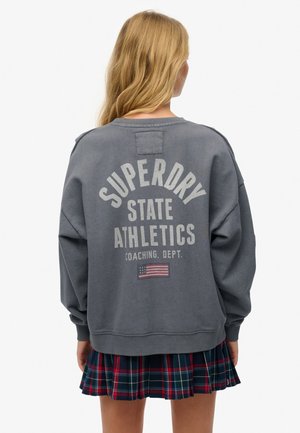 ATHLETIC ESSENTIALS PRINTED CREW - Sweatshirt - charcoal off white