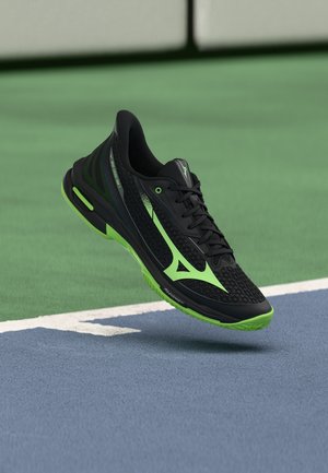 Mizuno WAVE EXCEED TOUR 7 - Padelijalatsid - black/glowing apple/foliage green