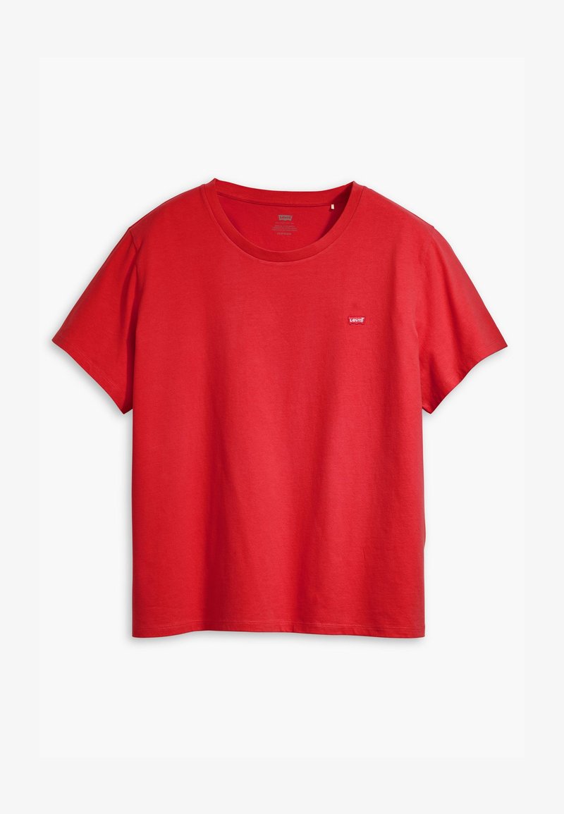 Levi's® Plus PERFECT CREW - Μπλουζάκι με στάμπα - script red