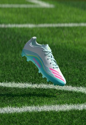 adidas Performance F50 MESSI CLUB FIRM GROUND MULTI GROUND KIDS UNISEX - Fotballsko for kunstgress - footwear white/lucid pink/flash aqua
