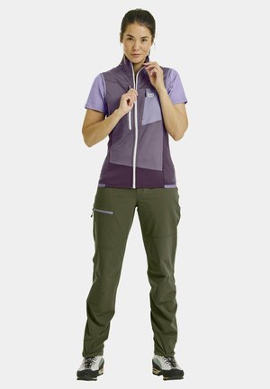 FLEECE GRID - Waistcoat - dark wild berry