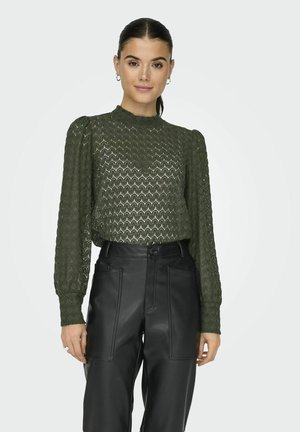 JDY VERZIERTES MIT LANGEN ÄRMELN - Blouse - forest night