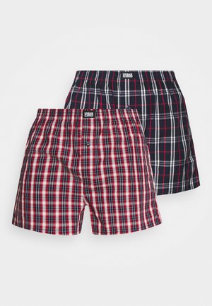 WOVEN PLAID DOUBLE 2 PACK - Trenýrky - red/navy