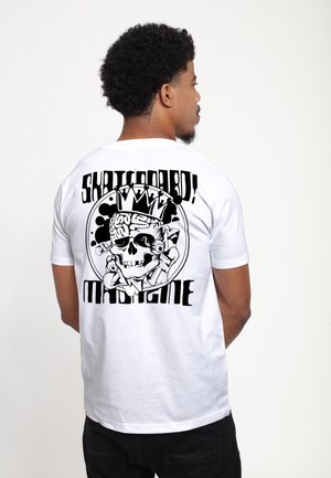 Henry Tiger SKATEBOARD MAGAZINE SKULL - T-shirt print - white