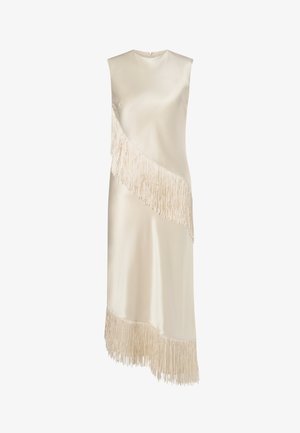 Malina, LOVIS FRINGE DETAILED MIDI DRESS - Rochie cocktail/Rochie petrecere - pearl