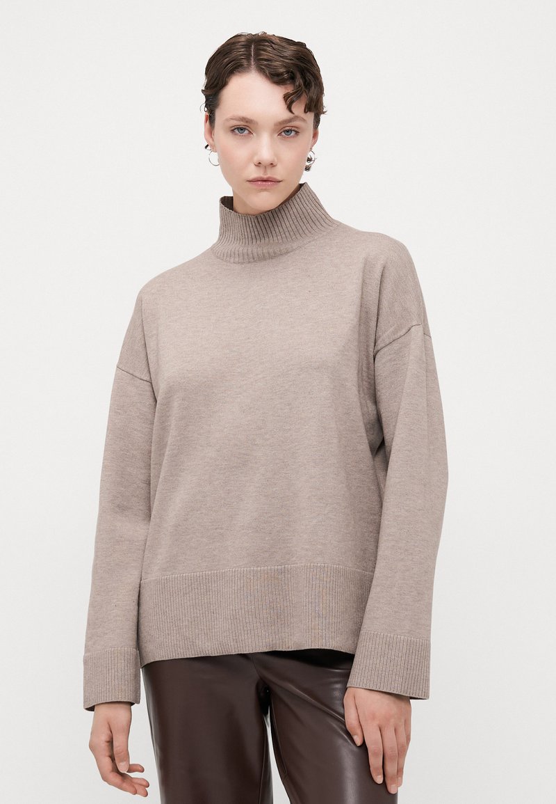 ONLY Tall ONLCOCO LIFE HIGH NECK - Strikkegenser - fungi melange