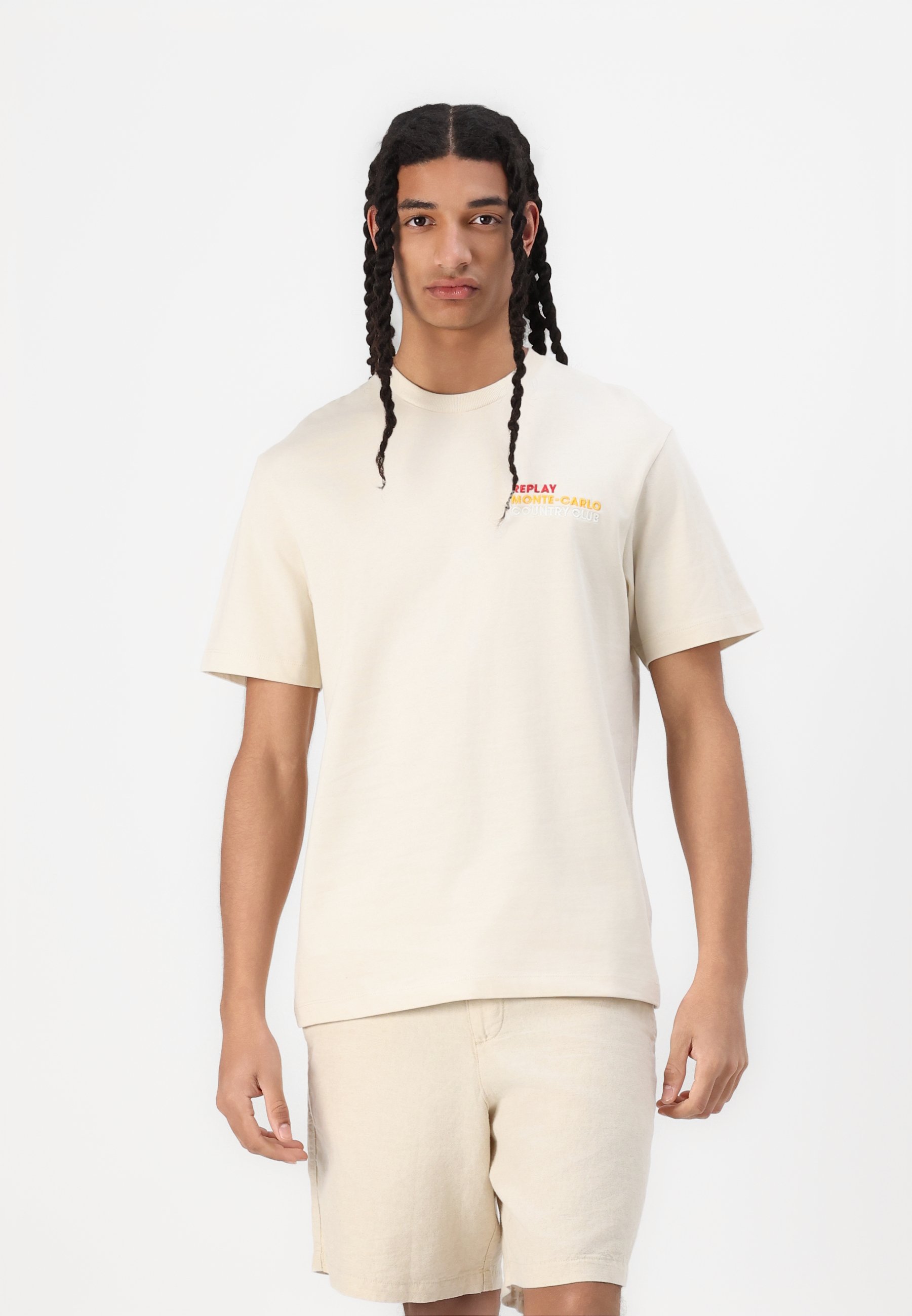 売れ筋商品|||リプレイ Tシャツ レディース トップス MONTE CARLO TENNIS CLUB - Print T-shirt - cream リプレイ レディース Tシャツ トップス MONTE CARLO TENNIS CLUB