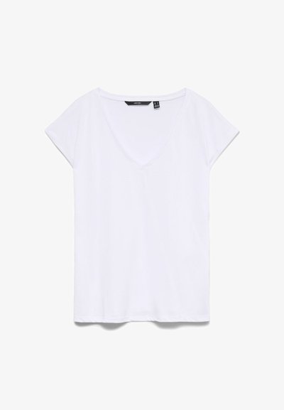 FILLI V NECK TEE - T-shirt basique - bright white