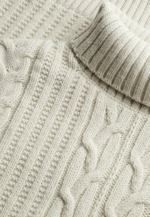Superdry & Co, SUPERDRY JACOB CABLE ROLL NECK JUMPER. - Trui - ecru