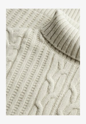 Superdry & Co, SUPERDRY JACOB CABLE ROLL NECK JUMPER. - Trui - ecru