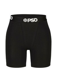 Čierne boxerky s jemnou tkaninou. Majú značkový elastický pás a fitted dizajn s prešitými švami.