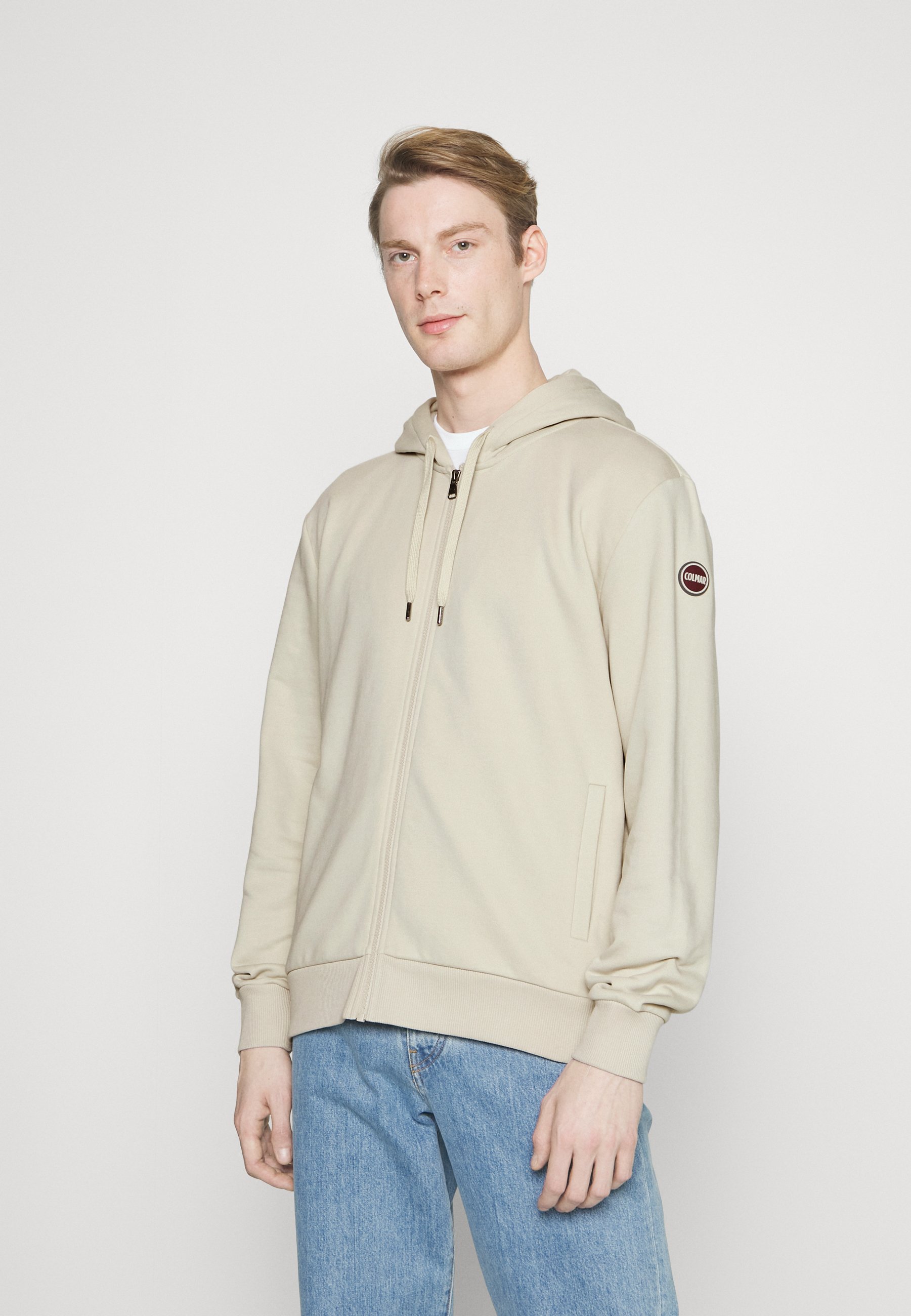 beige zip up hoodie men