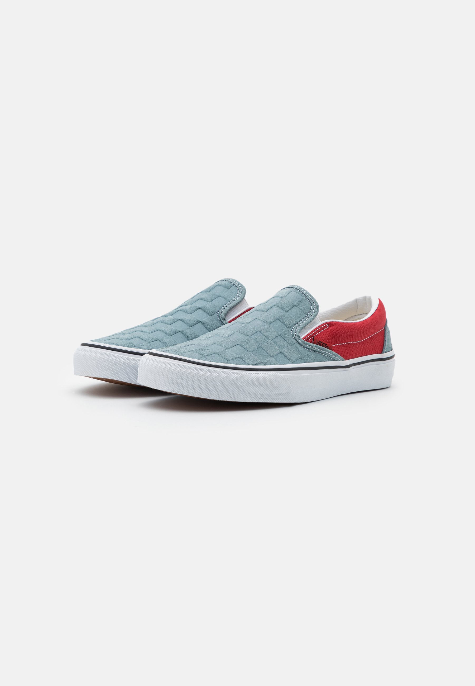 vans slip ons light blue